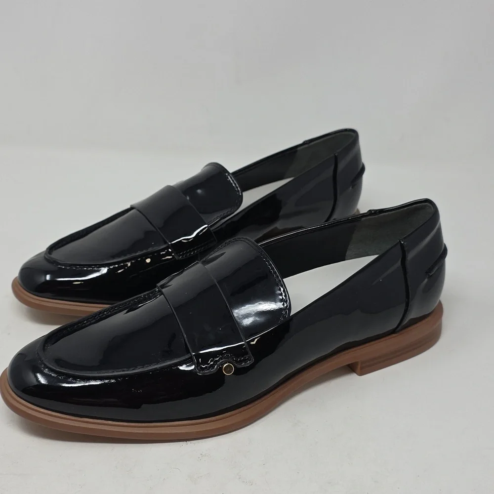 Franco Sarto Kira Patent Leather Women's Loafers Black Size 10
